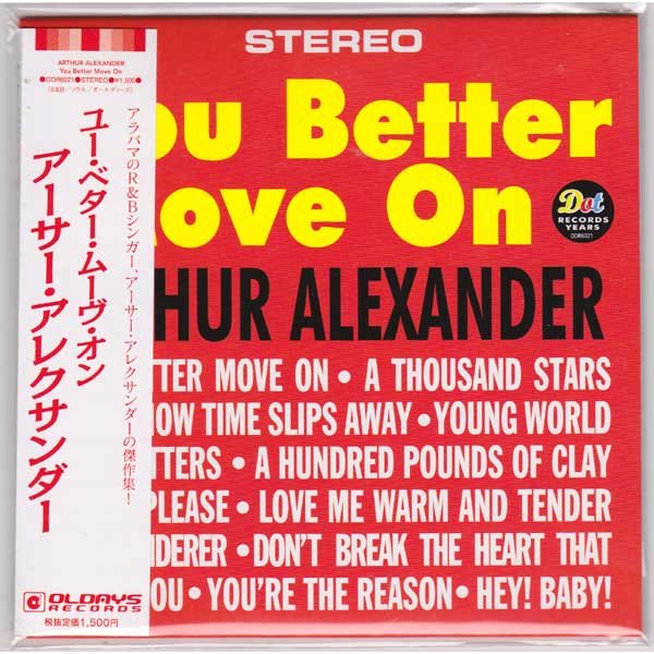 Photo1: ARTHUR ALEXANDER / YOU BETTER MOVE ON (Brand New Japan mini LP CD)  * B/O * (1)